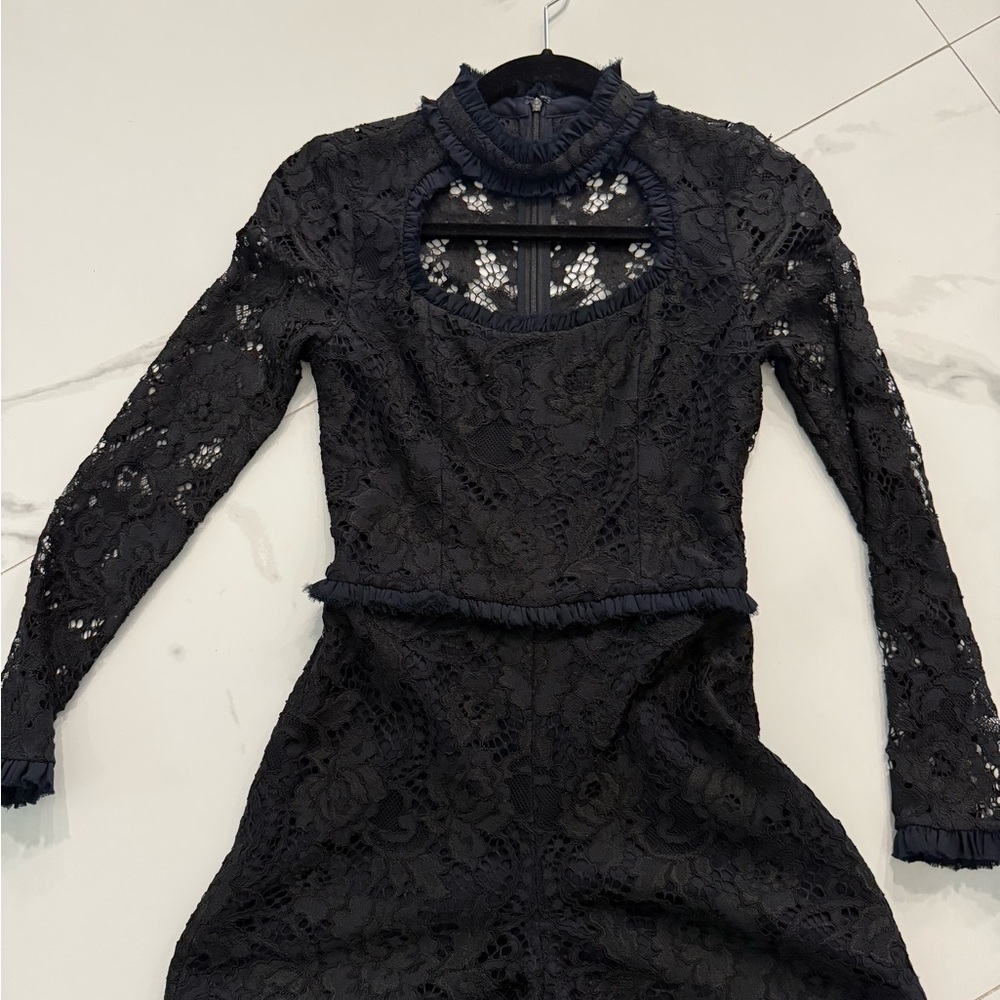 Alexis Black Lace Romper